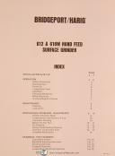 Harig-Harig 612 & 618W, Hand Feed Surface Grinder, Instruct & Parts Manual-612-618W-03